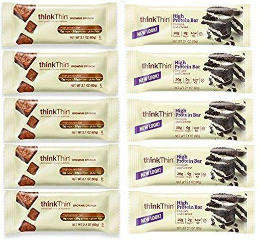 thinkThin Cookies and Cream + Brownie Crunch (Pack of 10)