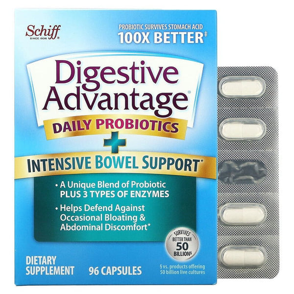 Schiff Digestive Advantage Intensive Bowel Support 96 Capsules