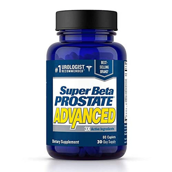 Super Beta Prostate Advanced Prostate Supplement for Men - Reduce Bathroom Trips, Promote Sleep, Support Urinary Health & Bladder Emptying. Beta Sitosterol Not Saw Palmetto. (60 Caplets, 1-B