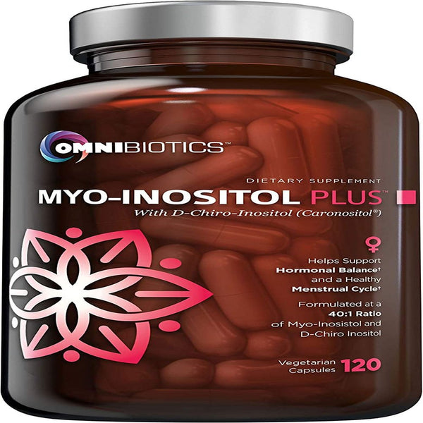 Myo-Inositol plus & D-Chiro-Inositol | PCOS Supplement | 120 Capsules | Omnibiotics