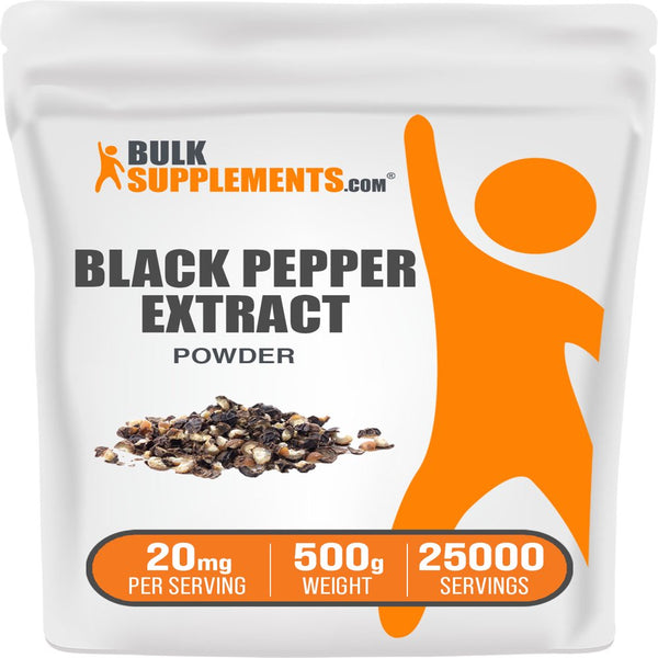 Bulksupplements.Com Black Pepper Extract (95% Piperine) (500 Grams - 1.1 Lbs - 25000 Servings)