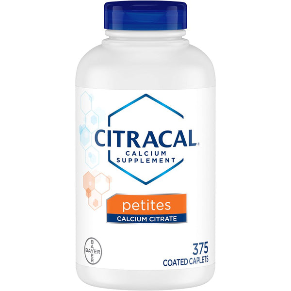 Citracal Petites, Highly Soluble, Easily Digested, 400 Mg Calcium Citrate with 500 IU Vitamin D3, Bone Health Supplement for Adults, Relatively Small Easy-To-Swallow Caplets, 375 Count