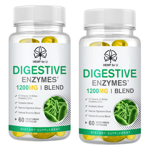 Digestive Enzymes Probiotics, Gas, Constipation & Bloating Relief-60 Capsule ( 2 Pack )