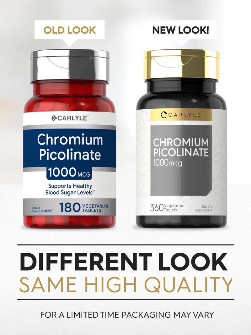 Ultra Chromium Picolinate 1000Mcg | 360 Tablets | by Carlyle