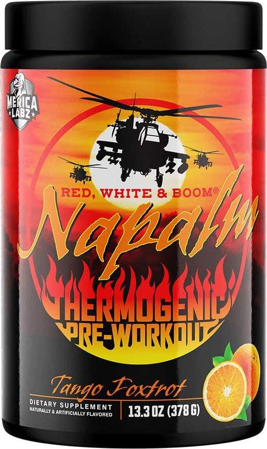 &#039;Merica Labz Red White and Boom | Napalm Thermogenic Pre-Workout | 20 Servings (Tango Foxtrot, 380g)