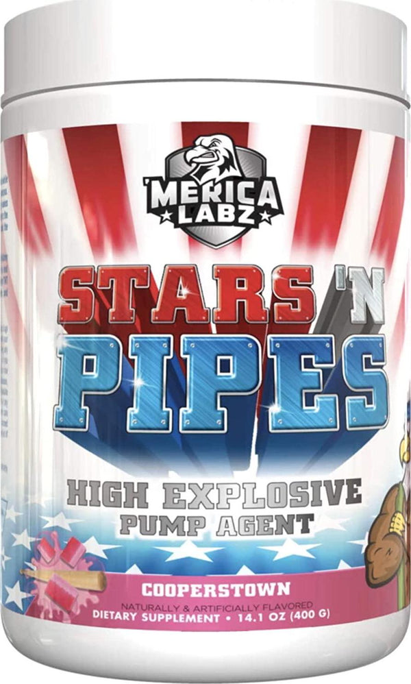 &#039;Merica Labz Stars N Pipes: Explosive Pump Agent, 20 Massive Scoops, NO Booster (Cooperstown)