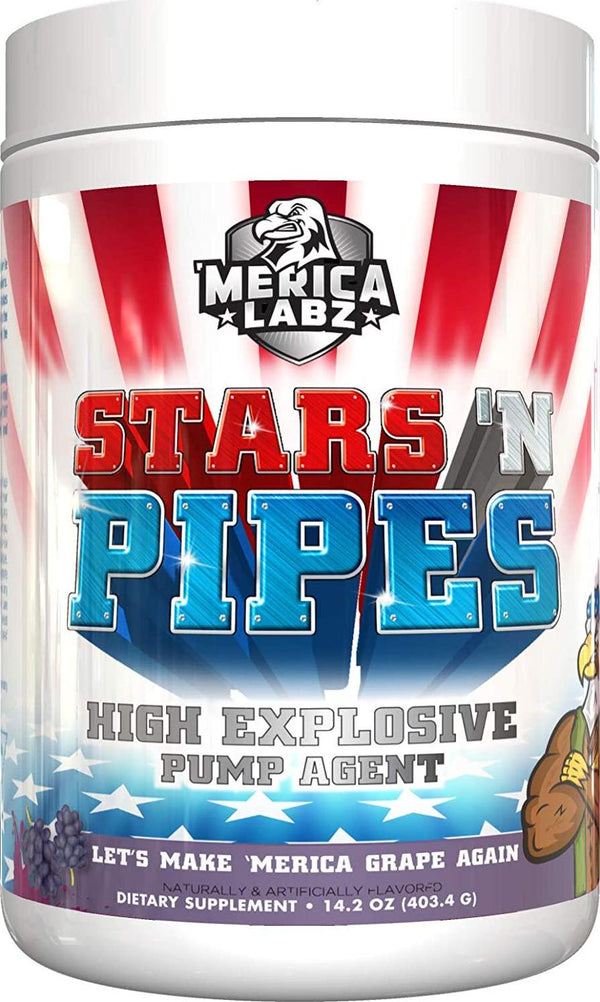&#039;Merica Labz Stars N Pipes High Explosive Pump Agent 20 Servings (Make America Grape Again)