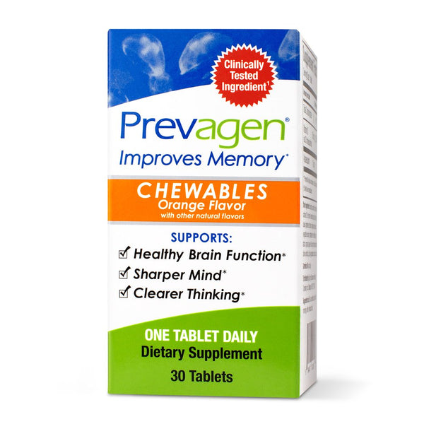 Prevagen Improves Memory - RS 10Mg, 30 Chewables Orange with Apoaequorin & Vitamin D Brain Supplement for Brain Health