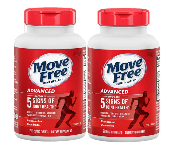 2 Pack | Schiff Move Free Advanced Joint Supplement, 200 Tablets