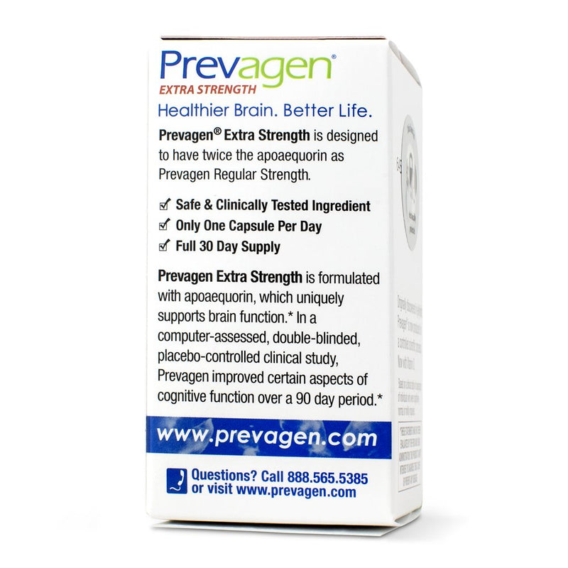 Prevagen Improves Memory - ES 20Mg, 30 Capsules, with Apoaequorin & Vitamin D Brain Supplement for Brain Health, Supports Healthy Brain Function