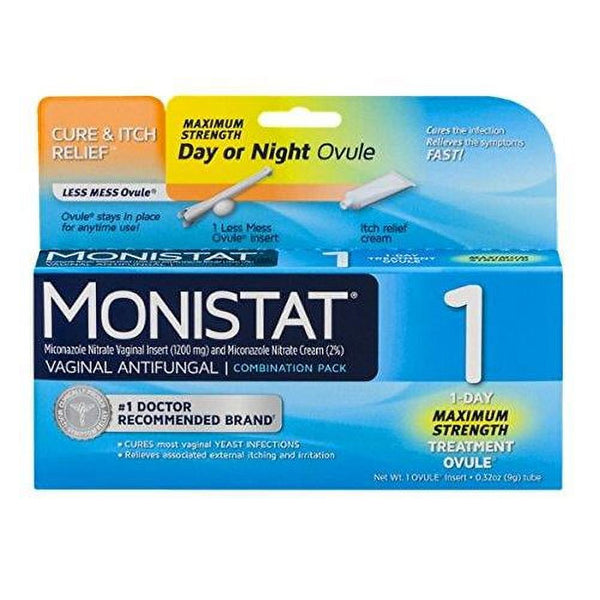 5 Pk Monistat 1 Vaginal Antifungal Day or Night 1-Day Treatment Combination Pack