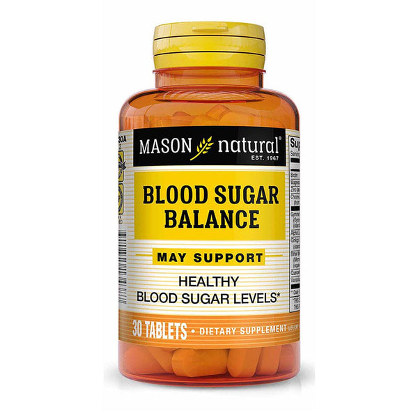 Mason Natural Blood Sugar Balance Formula with Chromax, Bittermelon & Gymnema - for Overall Health, 30 Tablets
