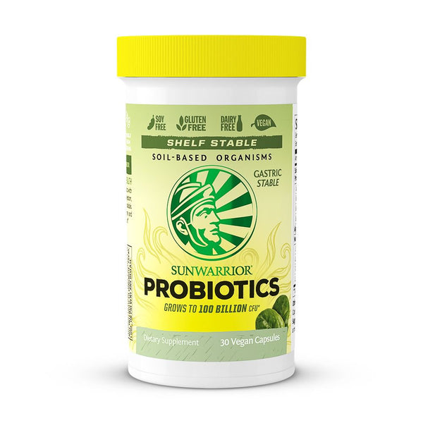 Sunwarrior Organic Soil-Based Probiotics | 10 Billion CFU for Digestive Health, 30 Ct