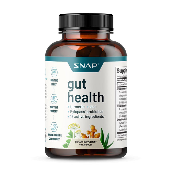 Snap Supplements Gut Health, Prebiotics and Probiotics for Digestive, 60 Capsules