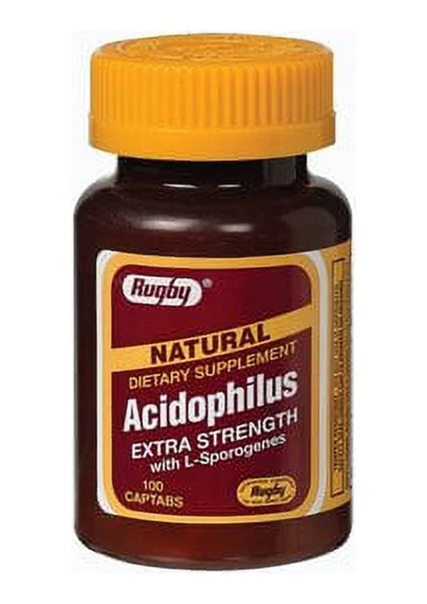 Rugby Acidophilus Probiotic Dietary Supplement 100 per Bottle Tablet Sold by 1