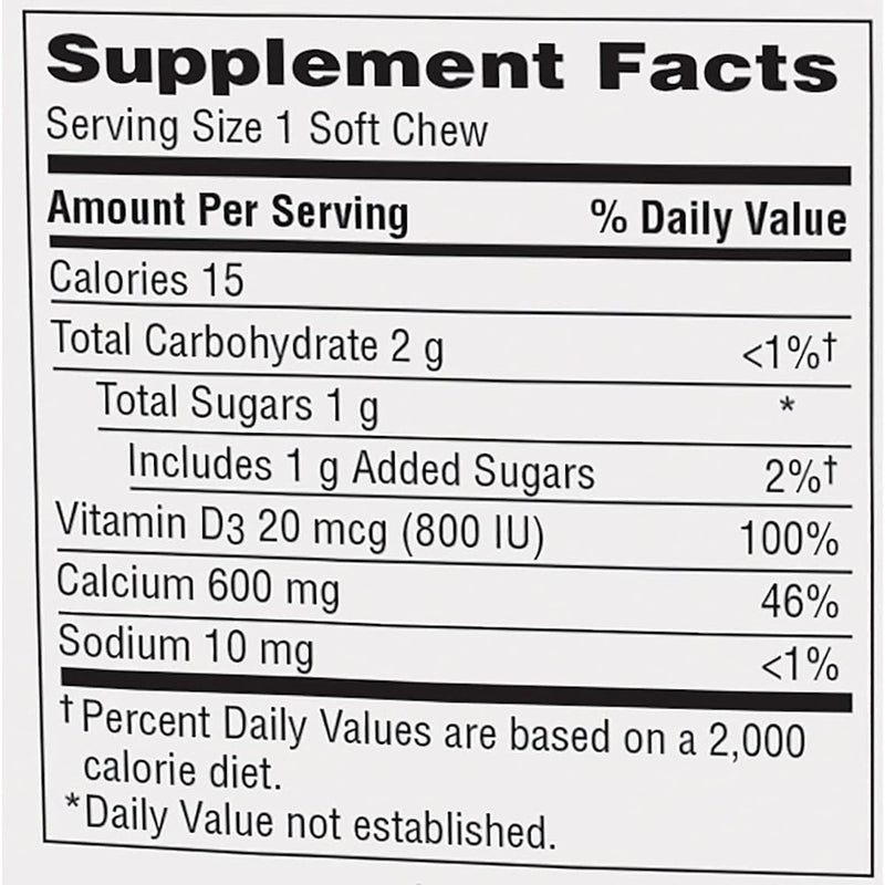 Caltrate Calcium Supplement W/ 600+D3 Bone Strength, Chocolate Flavor, 60Ct