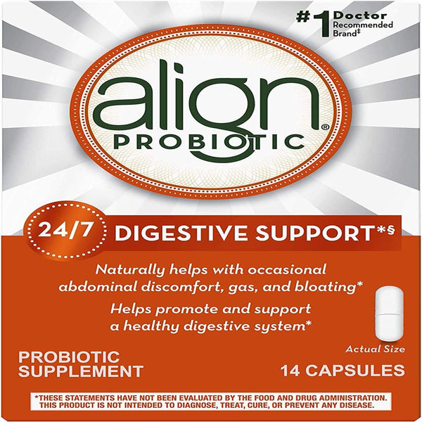Align Probiotic, Probiotics for Women and Men, Daily Probiotic Supplement for Digestive Health*, #1 Recommended Probiotic by Doctors and Gastroenterologists‡, 14 Capsules