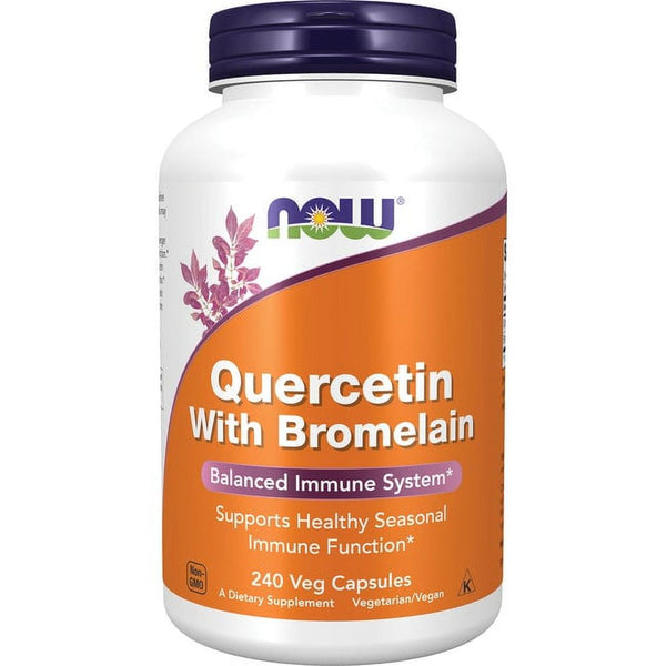 NOW Supplements, Quercetin with Bromelain, Respiratory Health*, 240 Veg Capsules