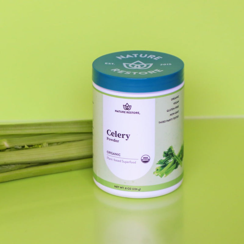 Nature Restore Celery Powder, 8 Ounce, for Gut & Circulation Health