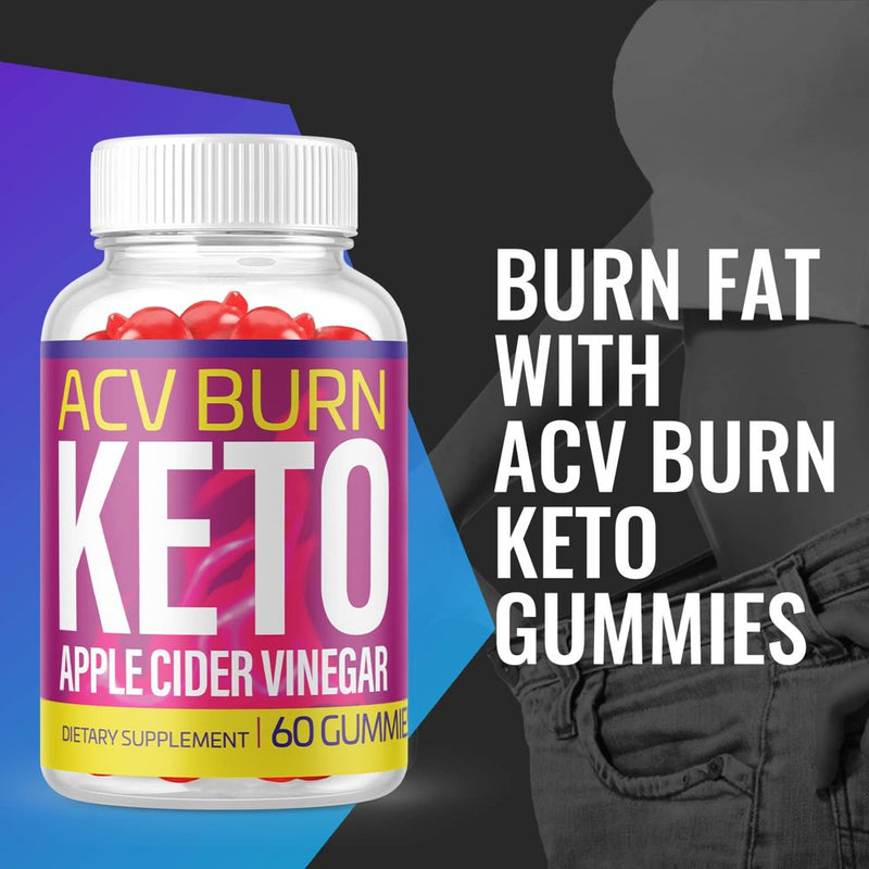 (1 Pack) ACV Burn Keto Gummies - Supplement for Weight Loss - Energy & Focus Boosting Dietary Supplements for Weight Management & Metabolism - Fat Burn - 60 Gummies