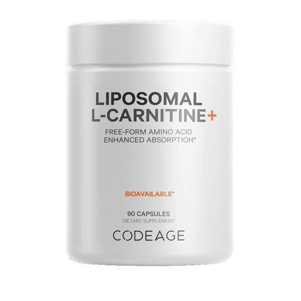 Codeage Liposomal L-Carnitine 500Mg Supplement, 3-Month Supply, Free Form Amino Acid, Non-Gmo, 90 Ct