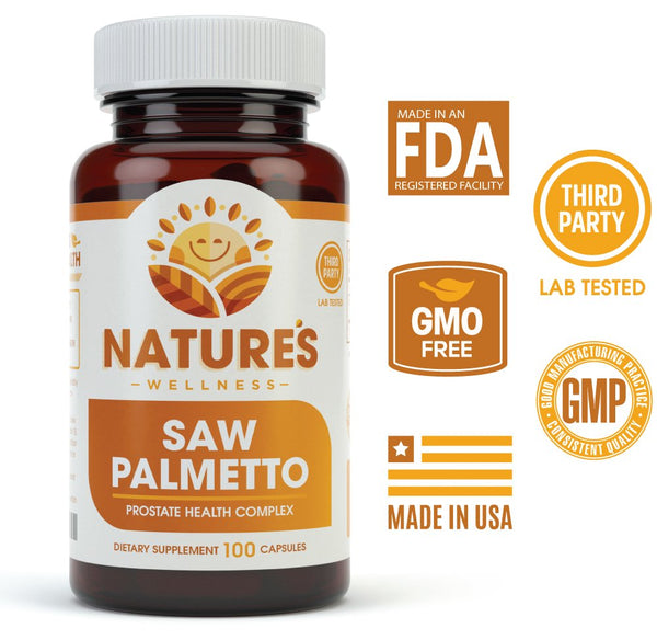 1000Mg Saw Palmetto - 100 Capsules - Extract + Berry Powder | Maximum Strength Supplement to Promote Prostate Heath | Reduce Frequent Urination and Block DHT Related Hair Loss Naturally