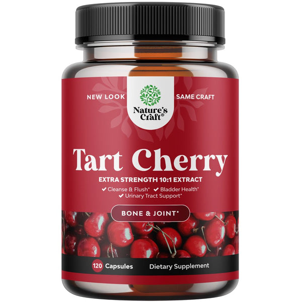 Advanced Tart Cherry Extract Capsules - Extra Strength 750Mg per Serving Equivalent Uric Acid Cleanse and Joint Support Supplement - Muscle Recovery Supplement for Uric Acid Support
