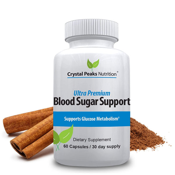 Ultra Premium Blood Sugar Support Supplement - 20 Natural Ingredients Prime Formula – Includes Zinc, Manganese, Banaba, Mulberry and More - 60 Capsules, 30-Day Supply