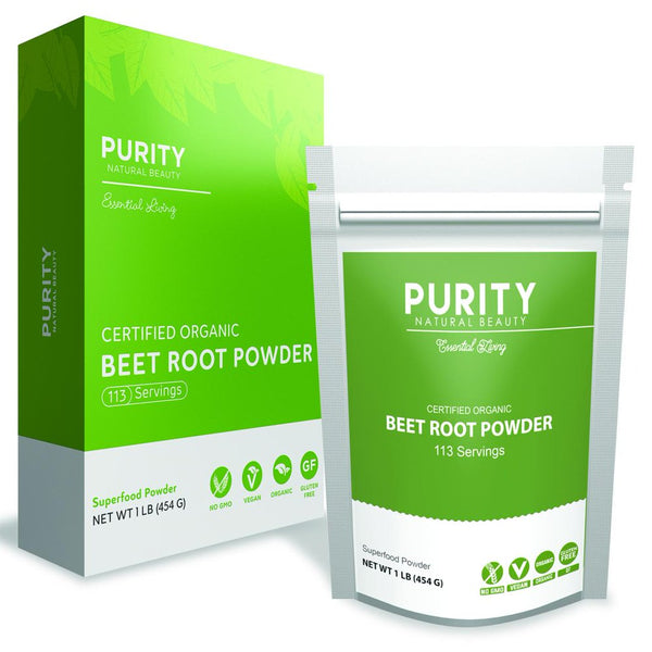 Organic Beet Root Powder - Beetroot Extract - Beet Root Juice Supplements Rich in Nitric Oxides for Energy Booster, Super Beats Flavor for Delicious Smoothie, Vegan Friendly, Water Soluble