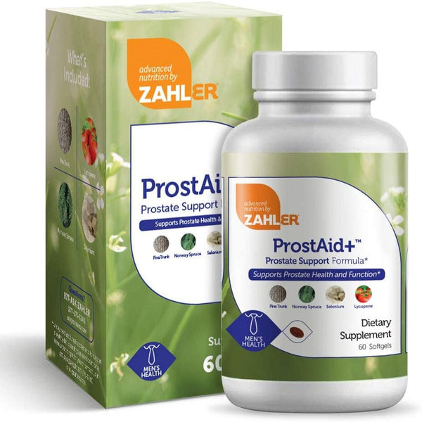 Zahler Prostaid+, Prostate Health Supplements for Men, Prostate Support Supplement Supporting Urinary Health, Certified Kosher, 60 Vegetarian Softgels