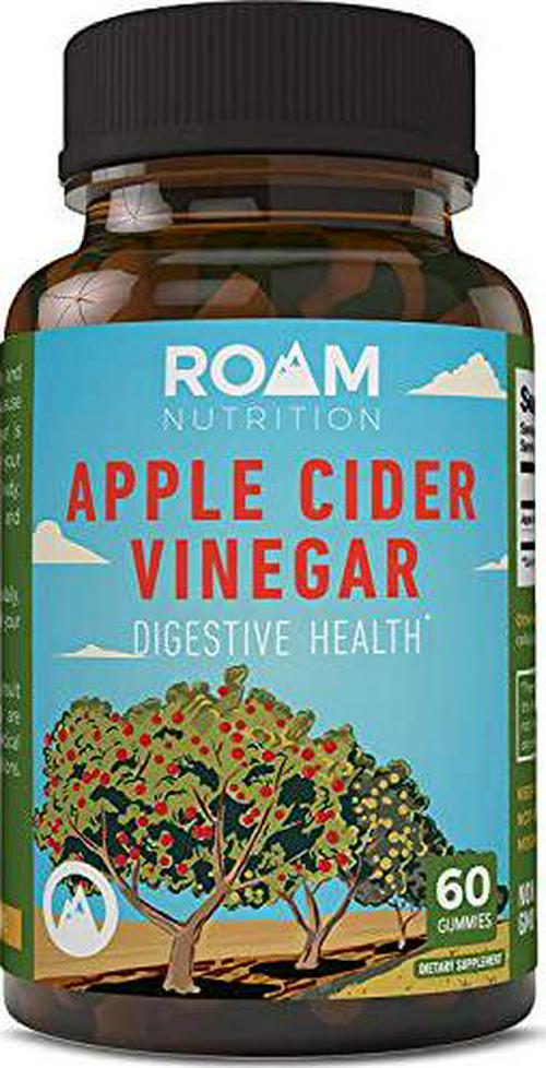 1000mg Apple Cider Vinegar Pills 60 Gummies - Supports Weight Loss, All Natural Detox - High Potency - USA-Made, Non-GMO Dietary Supplement - Digestive Enzyme and Blood Circulation -by Roam Nutrition