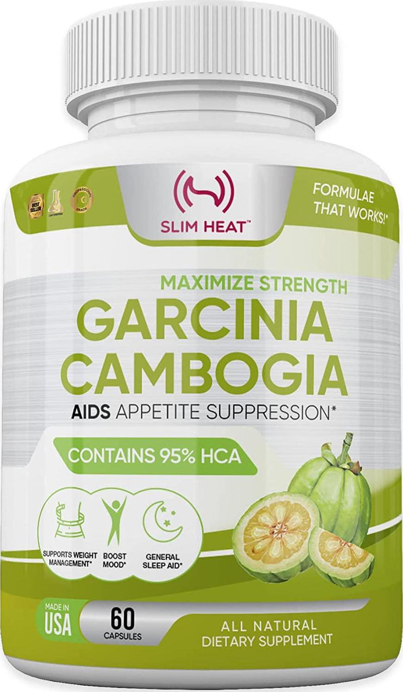 100% Pure Garcinia Cambogia Extract with 95% HCA - Manage Food Cravings - Best Carb Blocker for Women and Men - Max Strength Garcinia Cambogia Raw Diet Pills Made in USA - 60 Veggie Capsules