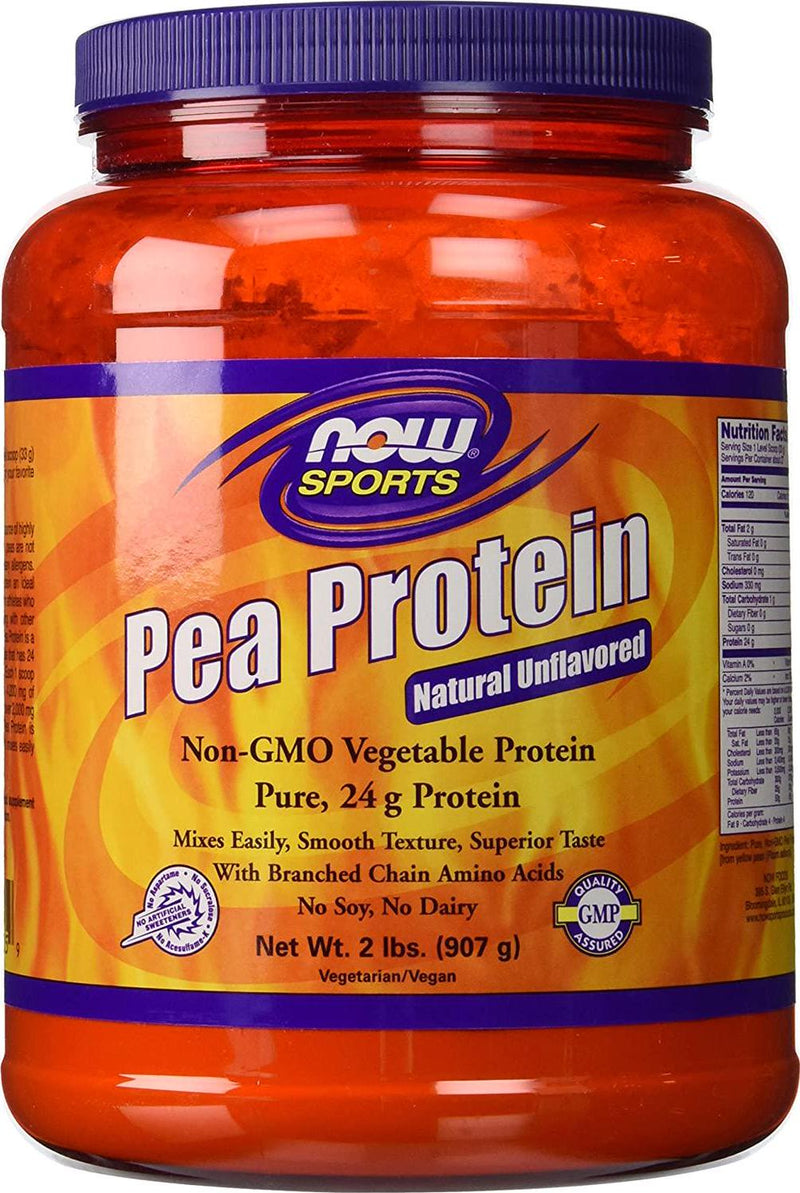 100% Pure Pea Protein Now Foods Powder 2 Pound (Pack of 2)