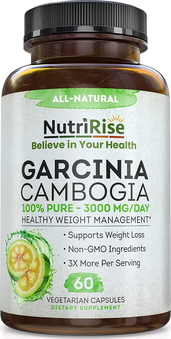 100% Pure Premium Garcinia Cambogia Extract - with 80% HCA - Appetite Suppressant for Weight Loss, Fat Burner Supplement for Men and Women - Ultimate Metabolism Booster - Keto Friendly Carb Blocker