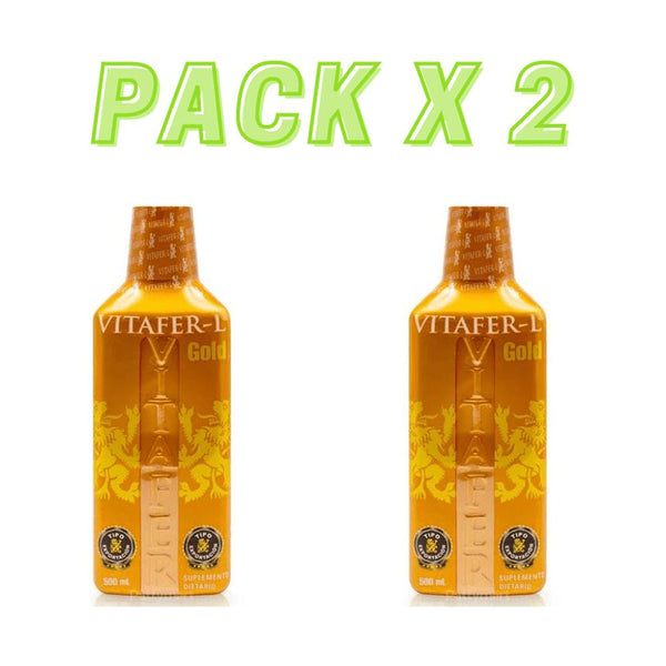2 Pack Vitafer - L Gold Dietary Supplement 500 ML