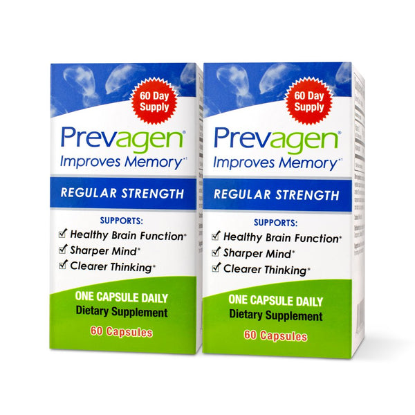 Prevagen Improves Memory - Regular Strength 10Mg, 60 Capsules |2 Pack| with Apoaequorin & Vitamin D | Brain Supplement for Better Brain Health, Supports Healthy Brain Function and Clarity