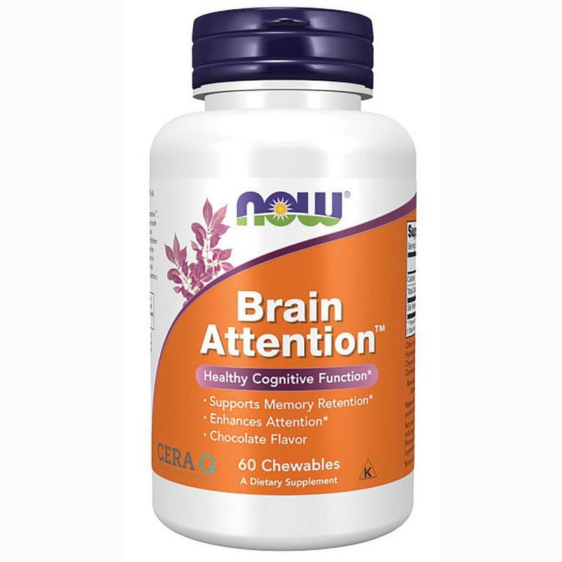NOW Foods Brain Attention - Chocolate 200 Mg 60 Chwbls