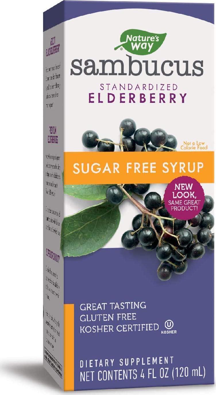 (120ml) - Natures Way Sambucus Sugar-Free Syrup, 120ml