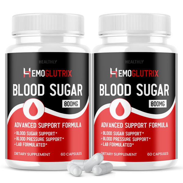 (2 Pack) Hemoglutrix Blood Glucose Sugar Control Pressure Supplement Detox Support Pills (120 Capsules)