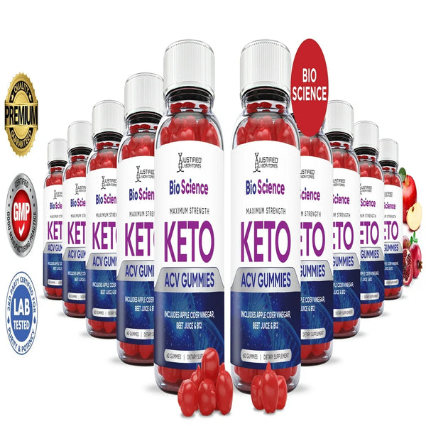 (10 Pack) Bio Science Keto ACV Gummies 1000MG Dietary Supplement 600 Gummys