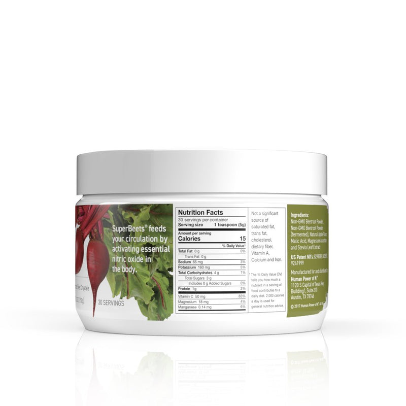 Humann Superbeets Beet Root Powder Nitric Oxide Boost - 30 Servings