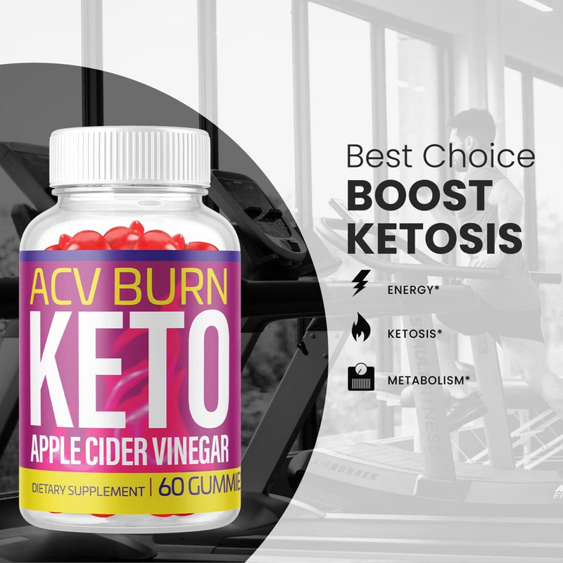 (1 Pack) ACV Burn Keto Gummies - Supplement for Weight Loss - Energy & Focus Boosting Dietary Supplements for Weight Management & Metabolism - Fat Burn - 60 Gummies