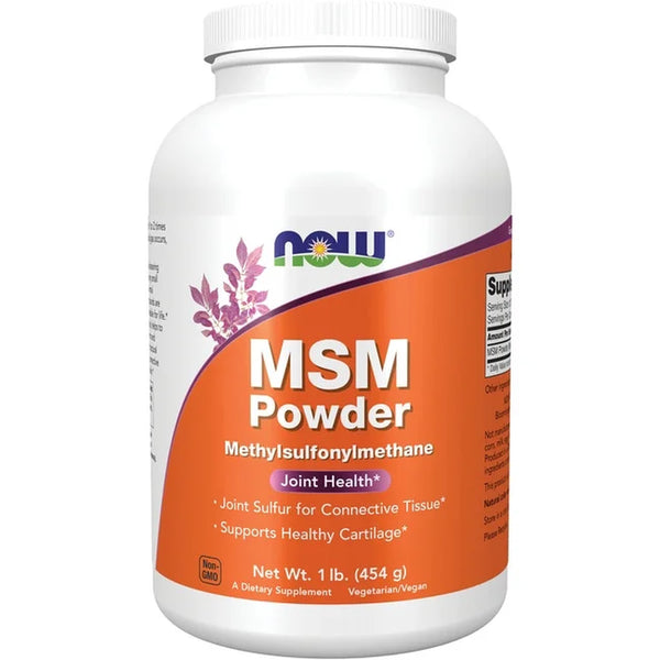 NOW Supplements, MSM (Methylsulfonylmethane) Powder, Supports Healthy Cartilage*, Joint Health*, 1-Pound