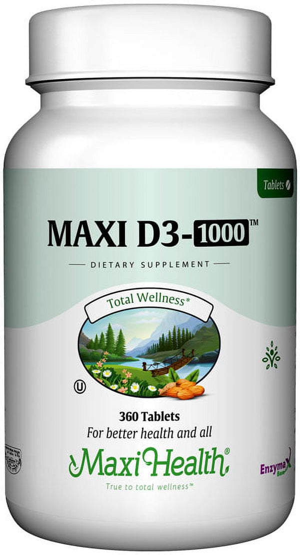 Maxi Health Kosher Vitamin D3 1000 IU - 360 Tablets