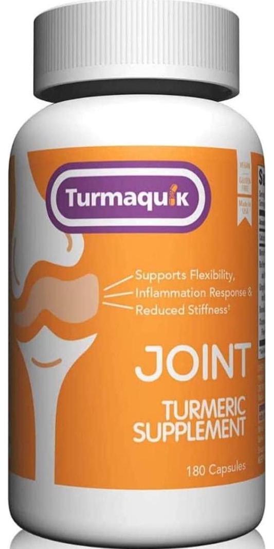 (180) - Turmaquik Joint Turmeric Supplement- Meriva Curcumin with BioPerine Black Pepper Extract, Calcium, Ginger, Boswellia and Chamomile