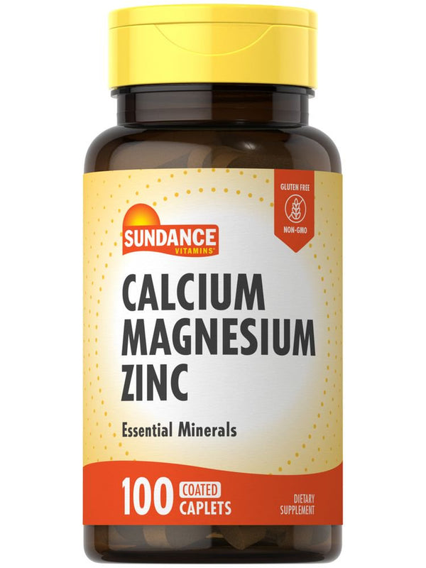 Sundance Calcium Magnesium Zinc plus Vitamin D3 - 100 Coated Caplets