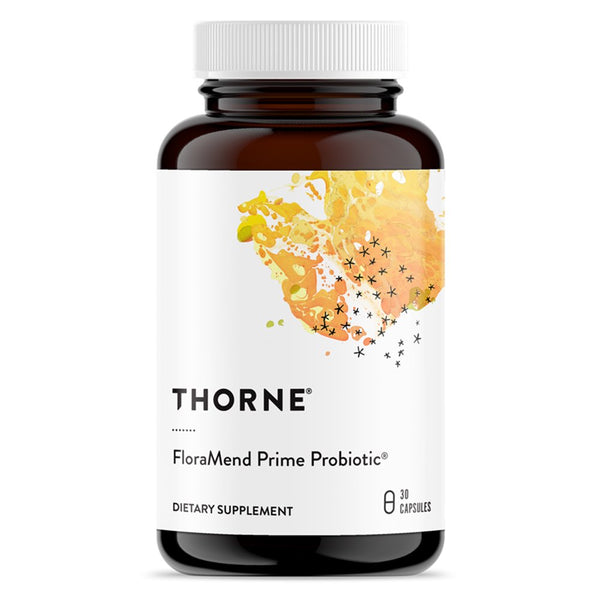 Thorne Floramend Prime Probiotic, Shelf Stable and Stomach Acid-Resistant Probiotic Blend, 30 Capsules