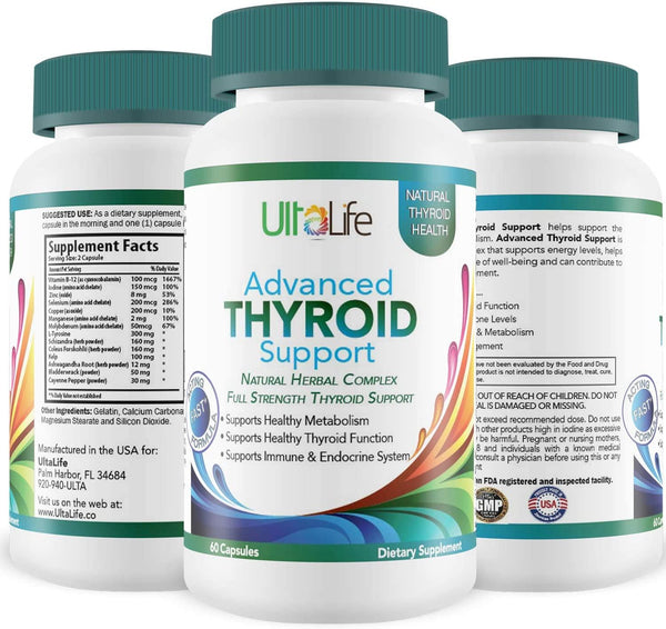 #1 Best Advanced THYROID Support - With Iodine - Boosts Metabolism + Naturally Increases Energy and Focus + Helps Weight Loss + Improves Mood Swings + Supports Immune Function. 100% Money Back Guarantee