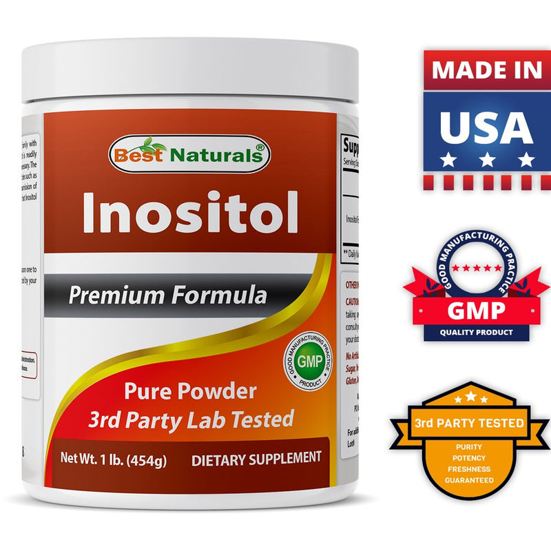 3 Pack Best Naturals Pure Inositol 1 Lb Powder (Vitamin B8) | Supports Healthy Liver Function, Promotes Cellular Detoxification & Supports Membrane Function