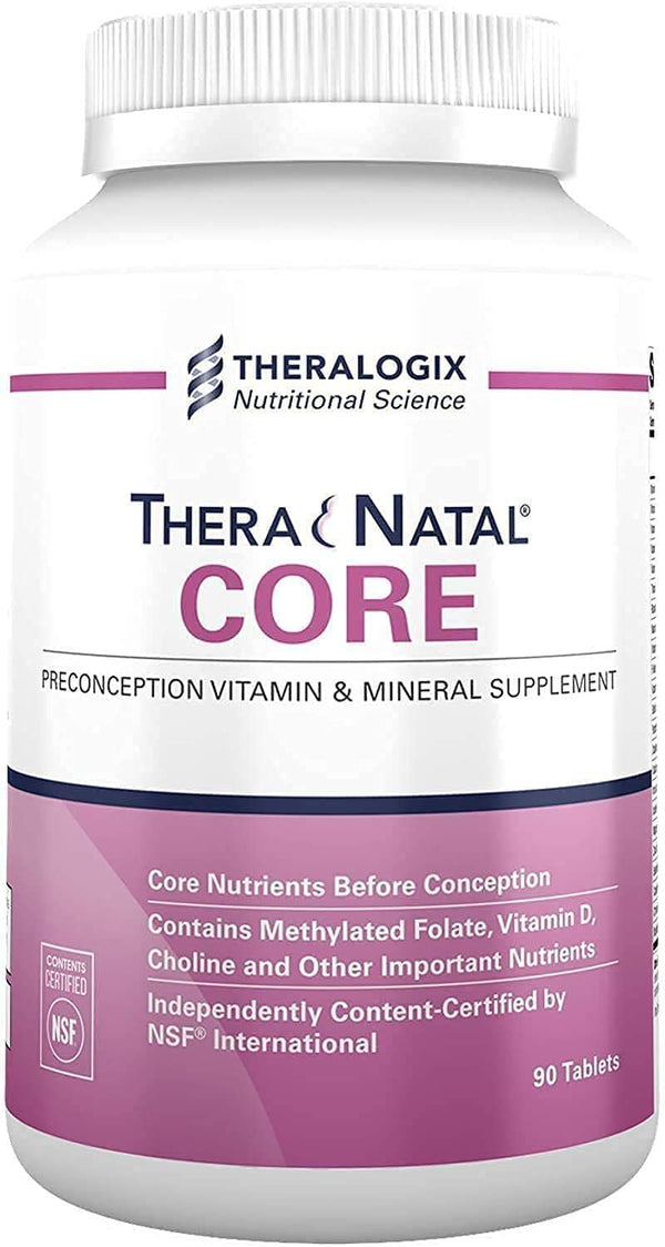Theralogix Theranatal Core Preconception Prenatal Vitamin (90 Day Supply) | Prenatal Fertility Supplements for Women Trying to Conceive | NSF Certified